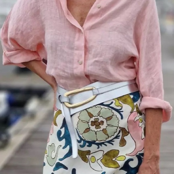 Zara Women’s Silver Sash Belt with Gold Buckle - Made in Spain - EU 85/US 34/M - Picture 2 of 11